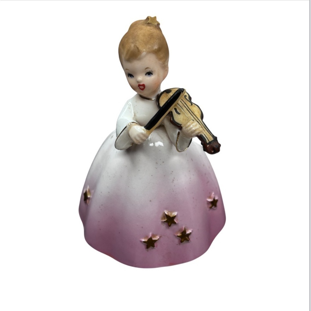 Inarco 1962 E-733 Pretty Girl Planter playing a violin.
